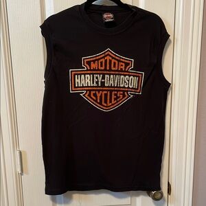 Harley-Davidson Black Sleeveless T-Shirt